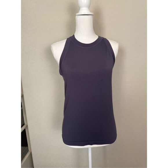 Athleta High Neck Grayish Purple Tank Top Medium - Picture 1 of 5